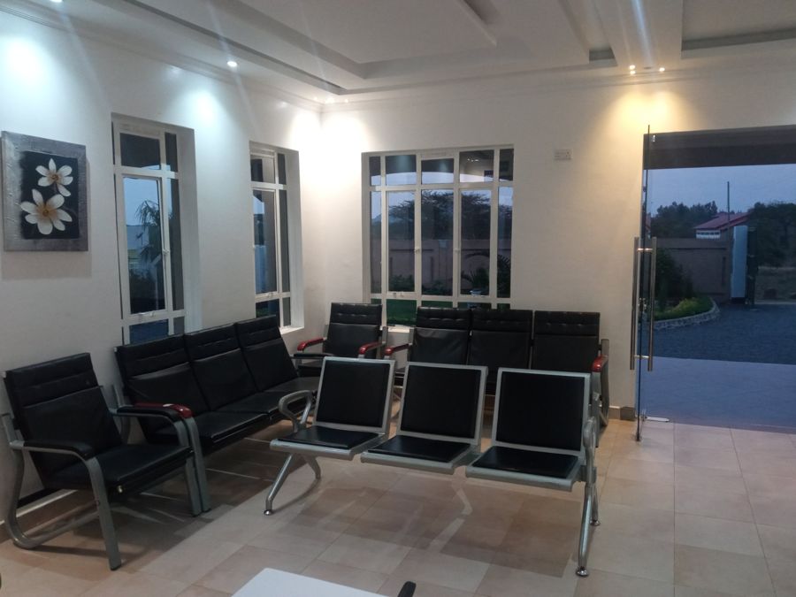 The patient waiting area at A.S.E. Dorothea Mission Hospital